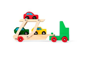 Belangrijke veiligheidswaarschuwing Houten truck met oplegger en auto’s Flying Tiger