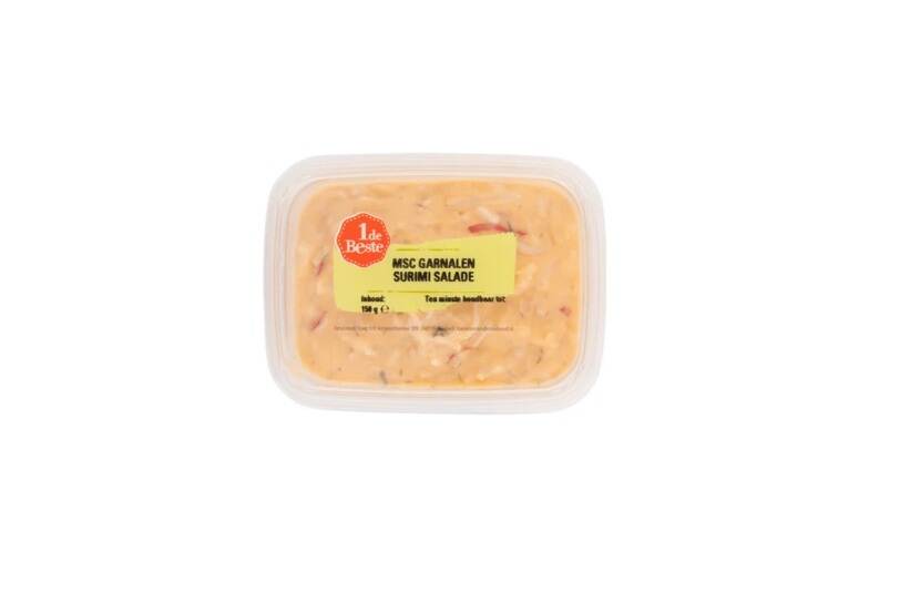 Veiligheidswaarschuwing 1 de Beste Garnalen-Surimi salade 150 gram DekaMarkt en Dirk van den Broek