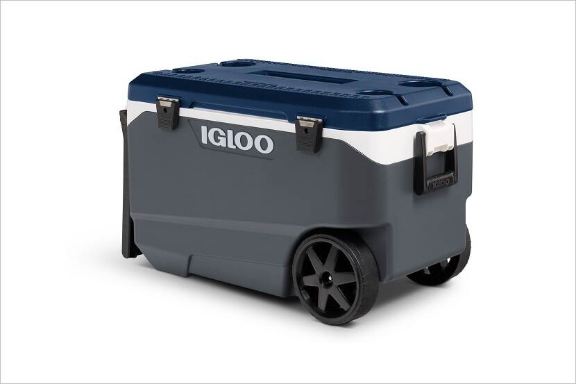 Veiligheidswaarschuwing 90 Qt Flip & Tow rollende koelboxen van Igloo
