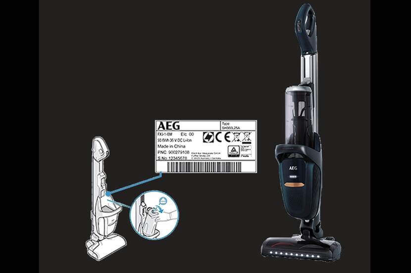 Veiligheidswaarschuwing AEG FX9 draadloze stofzuiger
