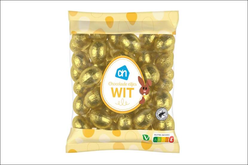 Veiligheidswaarschuwing AH Chocolade eitjes wit Albert Heijn (notenallergie)