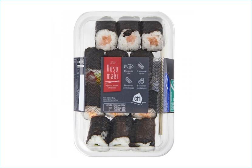 Veiligheidswaarschuwing AH Hosomaki sushi van Albert Heijn (sesamallergie)
