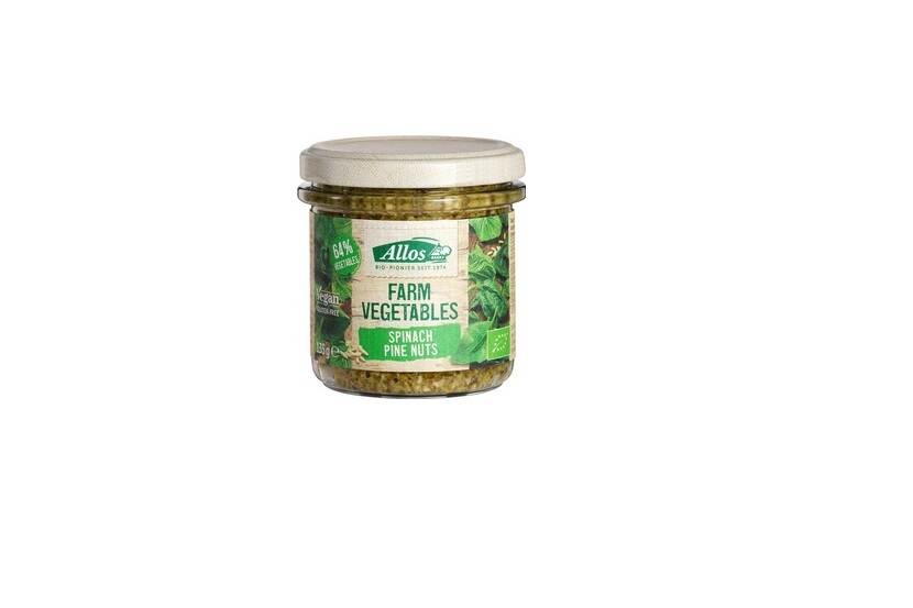 Veiligheidswaarschuwing Allos Farm Vegetables Spinach Pine Nuts van Udea