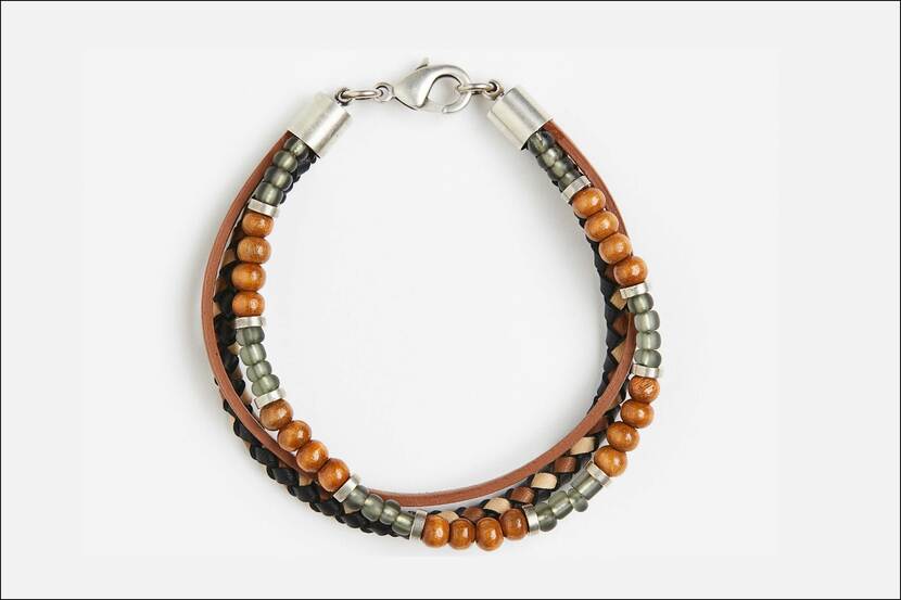 Veiligheidswaarschuwing Armband met kralen en slotje van H&M