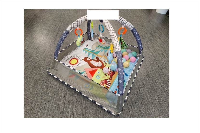 Veiligheidswaarschuwing Babygym speelkleed van Interchild BV