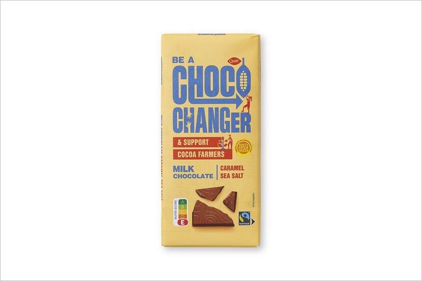 Veiligheidswaarschuwing Choco Changer Karamel Zeezout 150 gram van Aldi