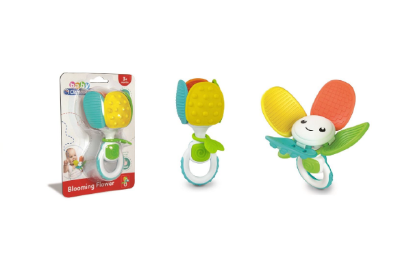 Veiligheidswaarschuwing Clementoni Bloem Rammelaar Intertoys