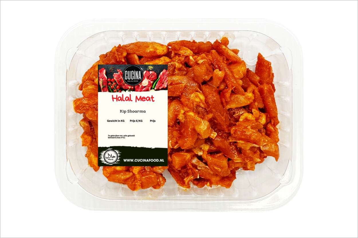 Veiligheidswaarschuwing Cucina Halal Meat Kipshoarma
