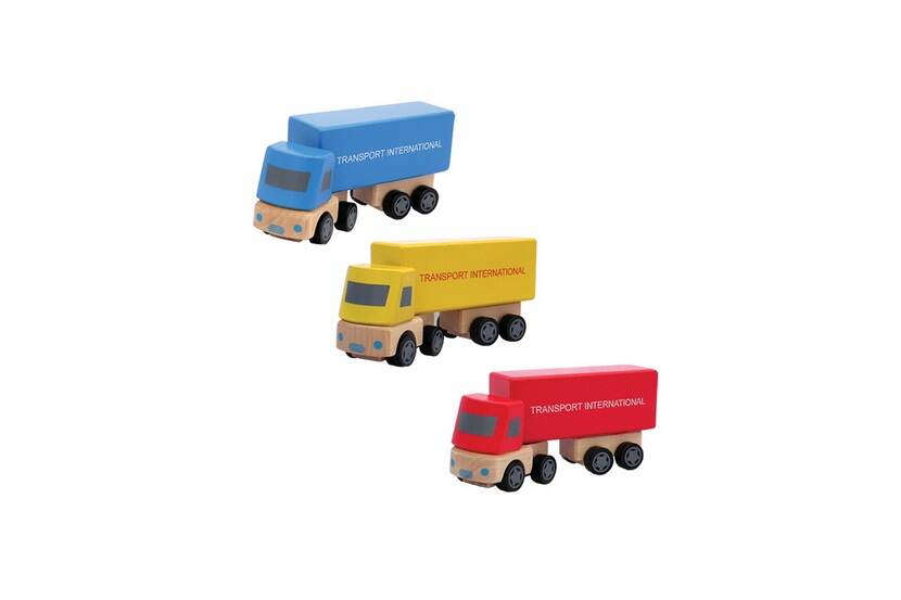 Veiligheidswaarschuwing DuduToys Truck met oplegger Allehand Wooden Toys