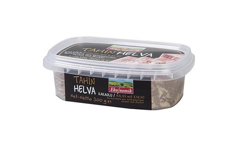 Veiligheidswaarschuwing Ekonomik Tahin Kakaolu Helva / Halva mit Kakao 300 gram