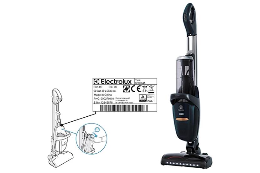 Veiligheidswaarschuwing Electrolux Pure F9 draadloze stofzuiger