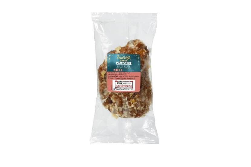 Veiligheidswaarschuwing Feestelijk PLUS mini volkoren stol amandelspijs 100 gram (hazelnotenallergie)