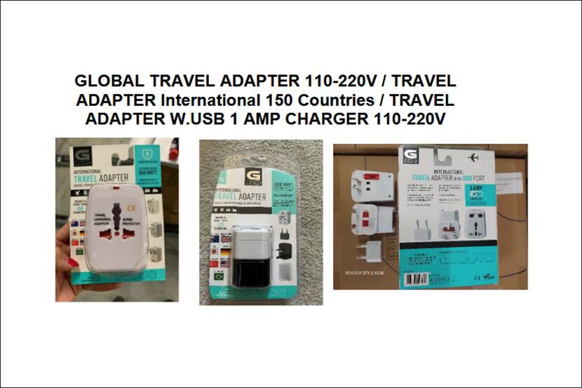 Veiligheidswaarschuwing Global Travel Adapter van TK Maxx
