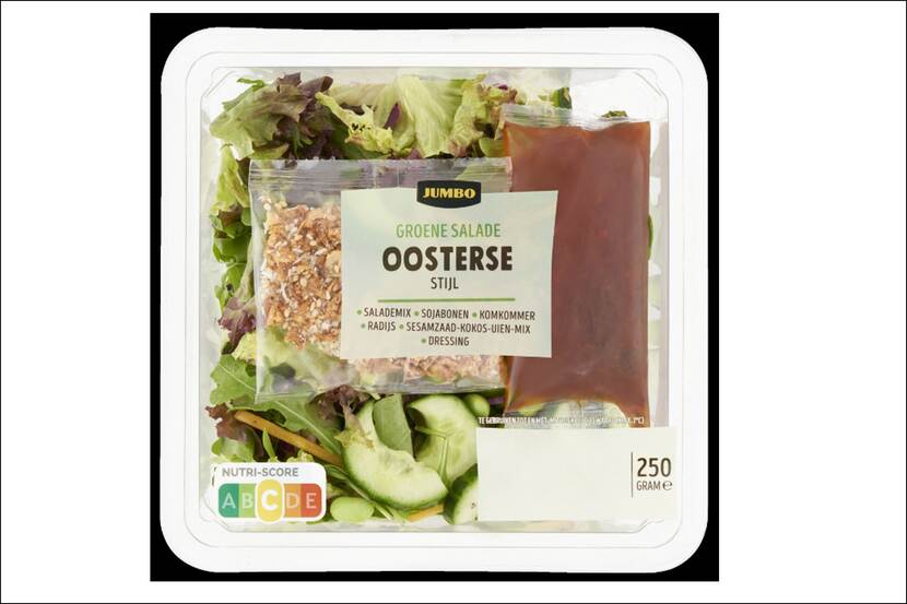 Veiligheidswaarschuwing Groene salade oosterse stijl van Jumbo (allergie voor soja, sesam en/of tarwe(gluten))