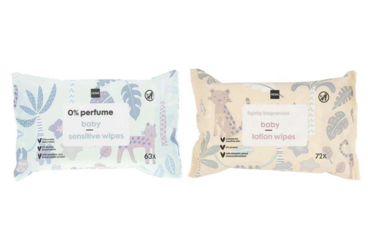 Veiligheidswaarschuwing HEMA Babydoekjes sensitive & baby lotiondoekjes