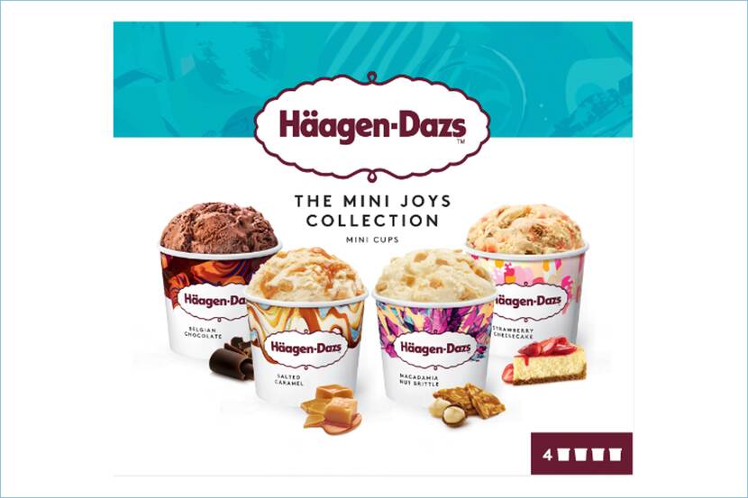 Veiligheidswaarschuwing Häagen-Dazs The Mini Joys Collection ijs 4 x 95ml