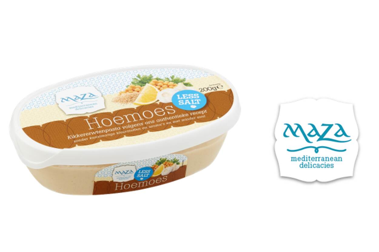 Veiligheidswaarschuwing Hoemoes less salt 200 gram van Maza B.V.