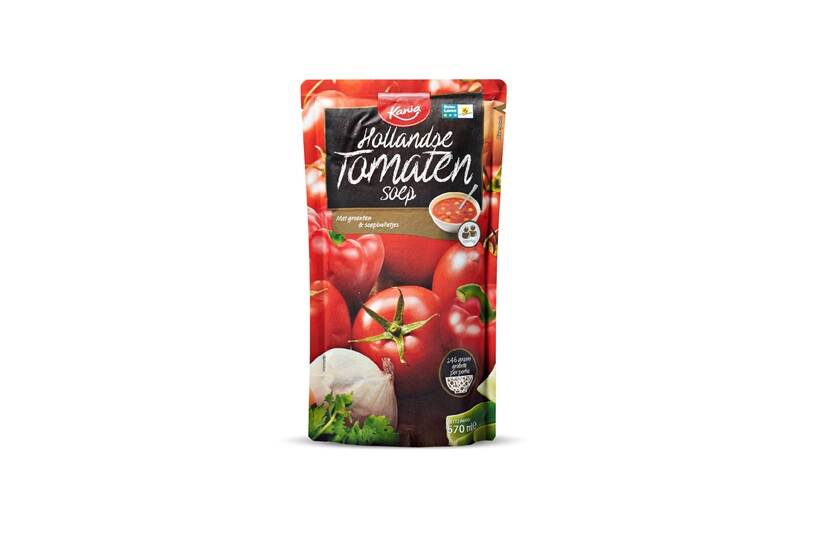 Veiligheidswaarschuwing Hollandse Tomatensoep in zak Kania Lidl