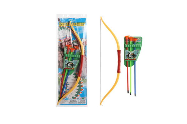 Veiligheidswaarschuwing Indian Archery boog met 3 pijlen
