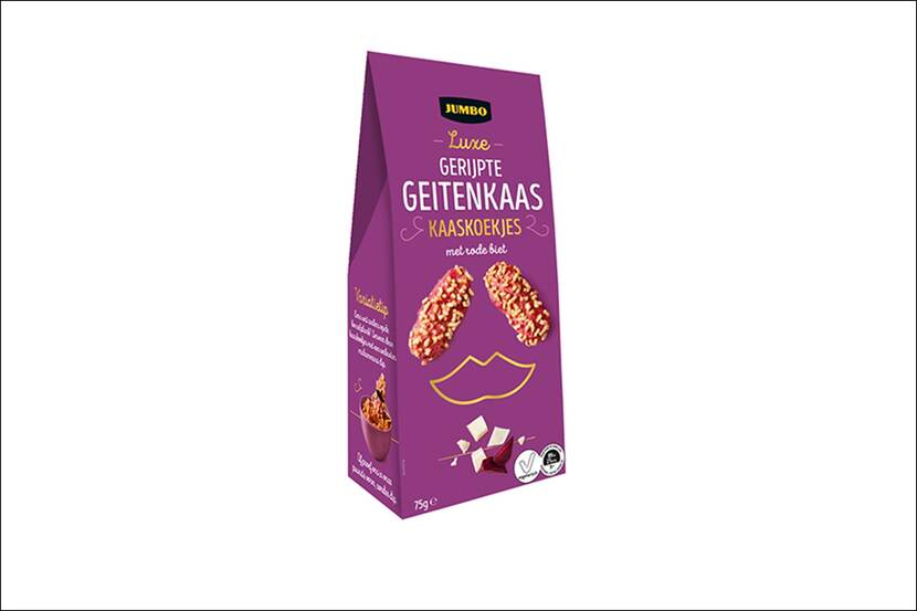 Veiligheidswaarschuwing Jumbo Gerijpte Geitenkaas Kaaskoekjes met rode biet van Jumbo