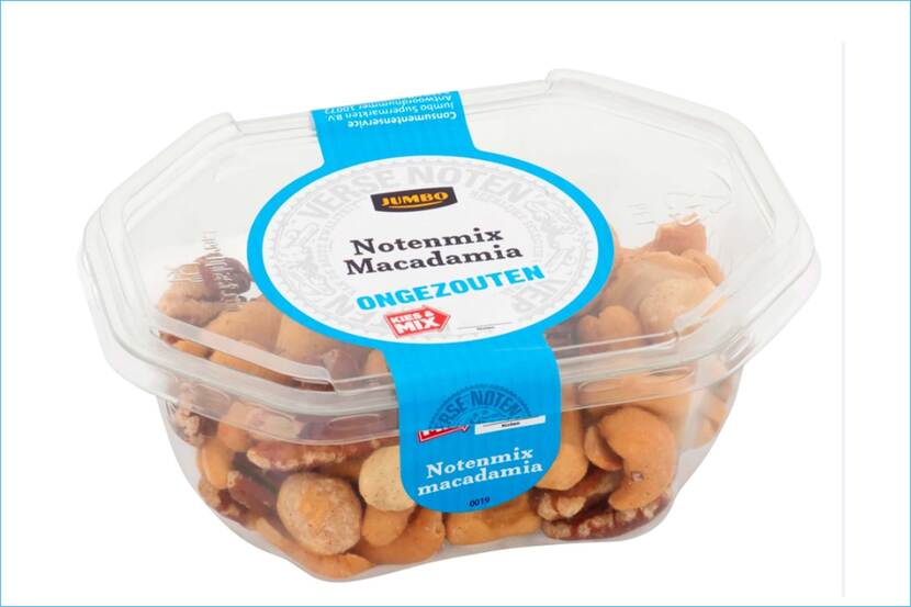 Veiligheidswaarschuwing Jumbo Notenmix Macadamia Ongezouten van Jumbo Supermarkten (cashewnoten- en macadamianotenallergie)