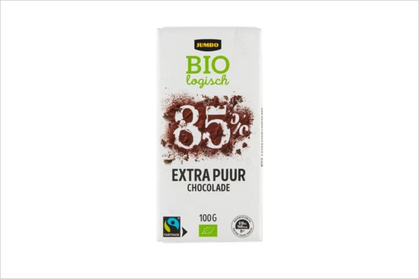 Veiligheidswaarschuwing Jumbo bio 85% extra puur chocolade - (hazel)notenallergie