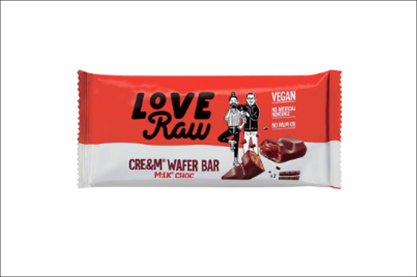 Veiligheidswaarschuwing LoveRaw Cream Wafer Bar Vegan Milk Chocolate 43 gram (melk-allergie)