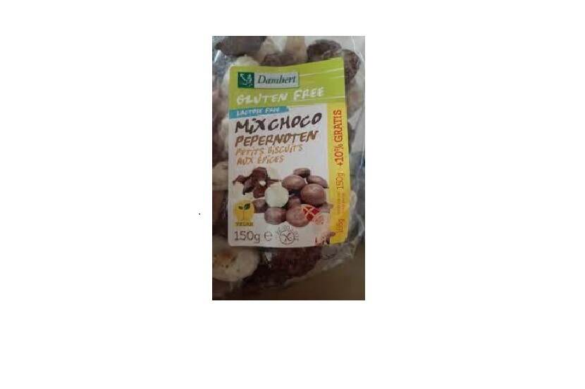 Veiligheidswaarschuwing Mix Choco pepernoten glutenvrij Damhert BV
