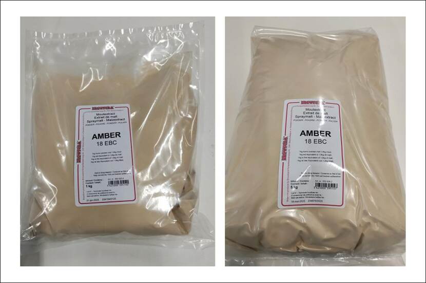 Veiligheidswaarschuwing Moutextract poeder Amber 18 EBC van Brewferm (glutenintolerantie)