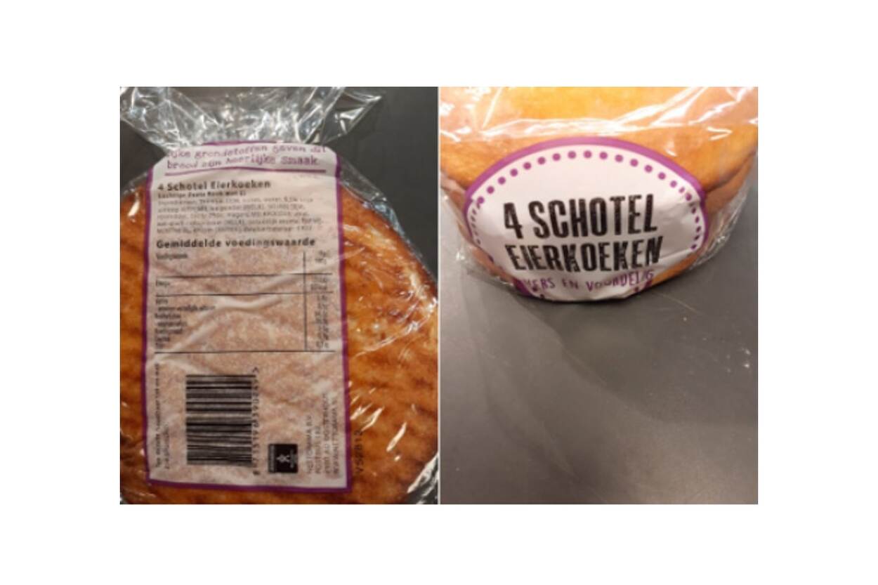Veiligheidswaarschuwing Nettorama Schotel Eierkoeken 4 st.
