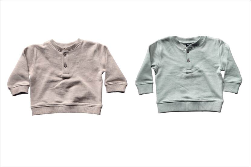 Veiligheidswaarschuwing Newborn sweater en Baby jongens sweater met knopen van Wibra
