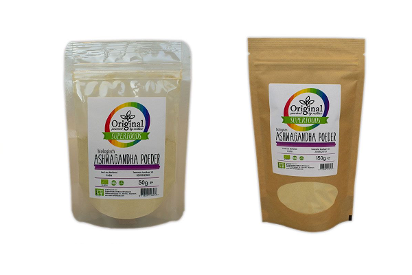 Veiligheidswaarschuwing Original Superfoods Biologische Ashwagandha Poeder 50 en 150 gram