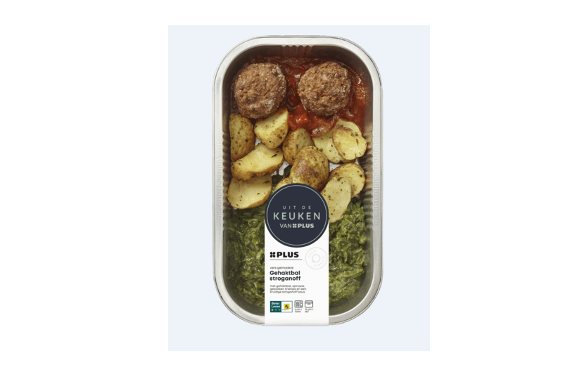 Veiligheidswaarschuwing PLUS Gehaktbal stroganoff met spinazie (glutenintolerantie)