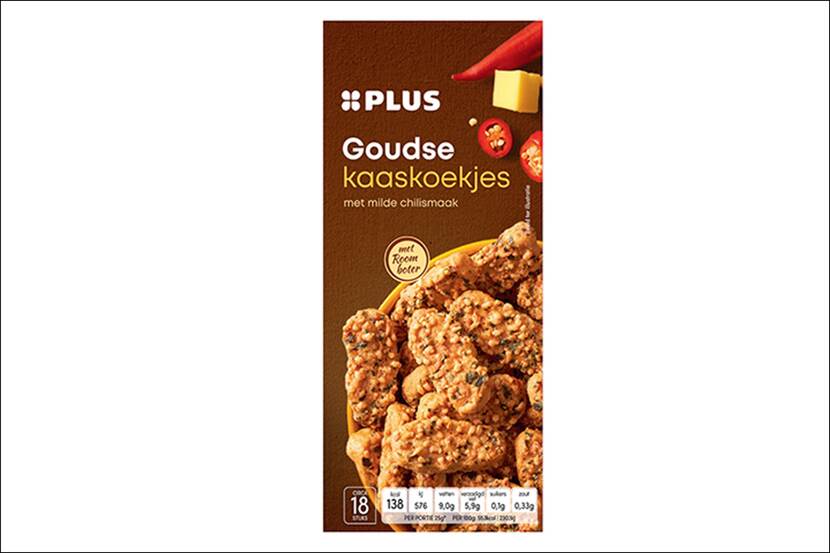Veiligheidswaarschuwing PLUS Goudse Kaaskoekjes met milde chilismaak 75 gram van PLUS en Coop