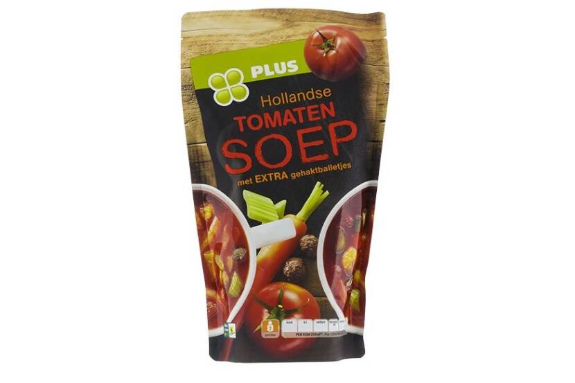 Veiligheidswaarschuwing PLUS Hollandse tomatensoep met extra gehaktballetjes 570 ml