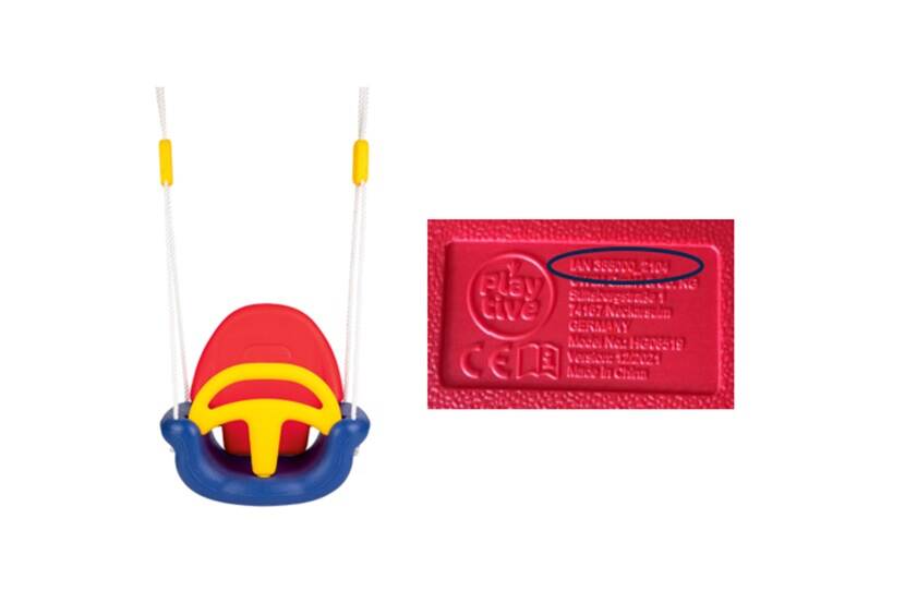 Veiligheidswaarschuwing Playtive 3-in-1 swing van Lidl