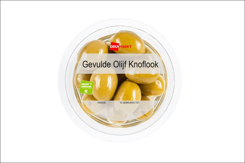 Veiligheidswaarschuwing Proef ’t Verschil Gevulde Olijf Knoflook van DekaMarkt (amandelallergie)