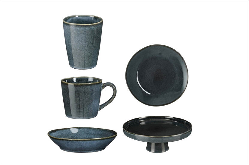 Veiligheidswaarschuwing Racco Servies blauw