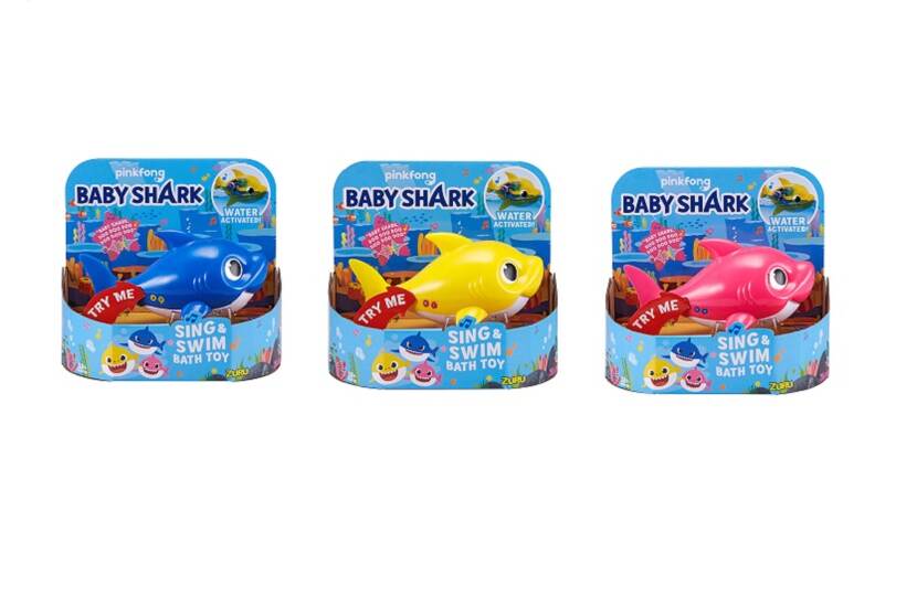 Veiligheidswaarschuwing Robo Alive Baby Shark zing & zwem badvis
