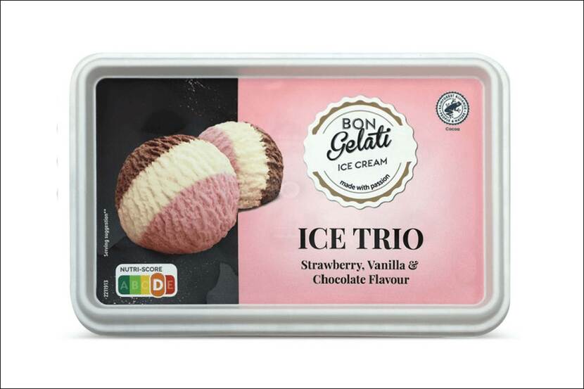 Veiligheidswaarschuwing Roomijs Tricolore van Bon Gelati