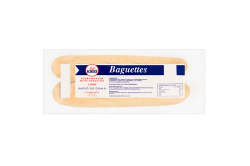 Veiligheidswaarschuwing Schoof duo baguette wit 300 gram