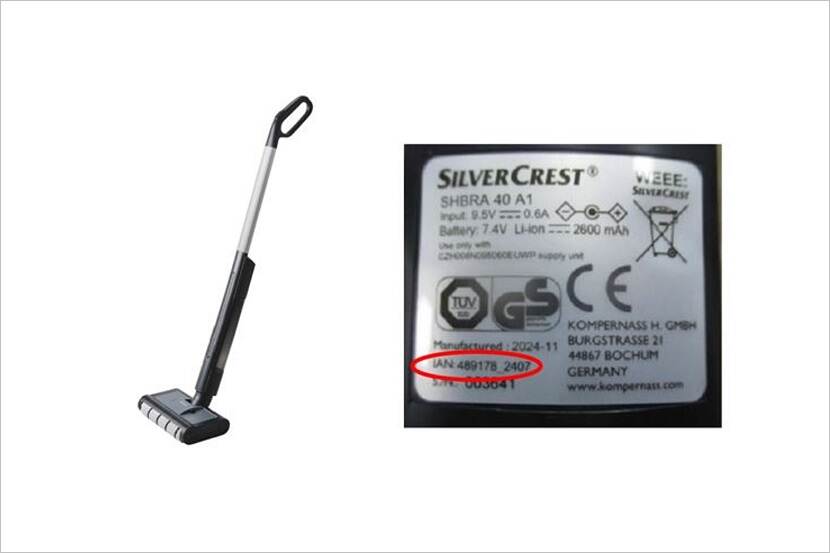 Veiligheidswaarschuwing Silvercrest Snoerloze harde vloerenreiniger