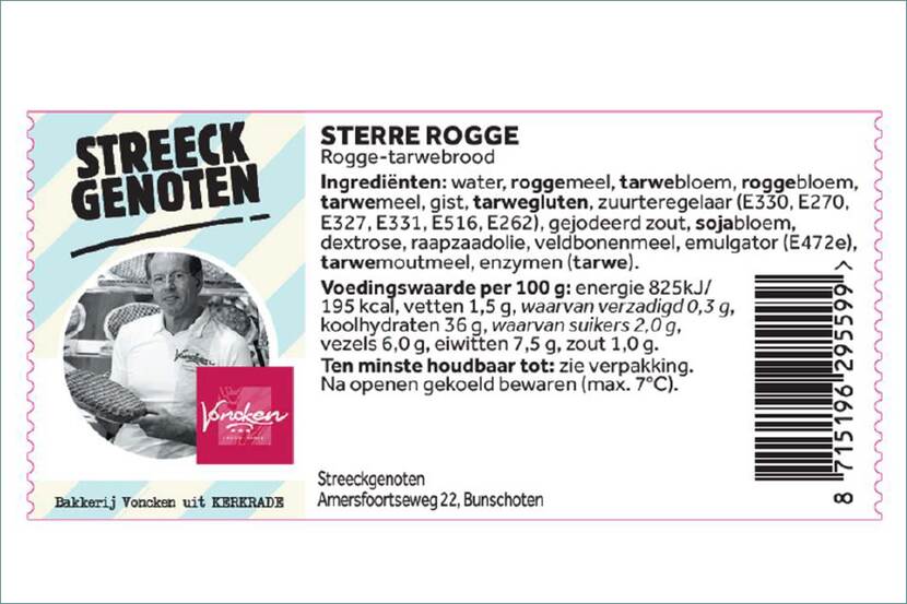 Veiligheidswaarschuwing Streeckgenoten Sterre Rogge-tarwebrood van Borgesius (sesam- en/of gerstallergie)