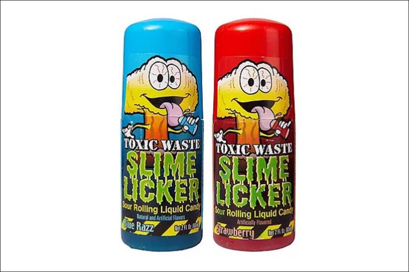 Veiligheidswaarschuwing Toxic Waste Slime Licker Sour Rolling Candy van Candy Dynamics