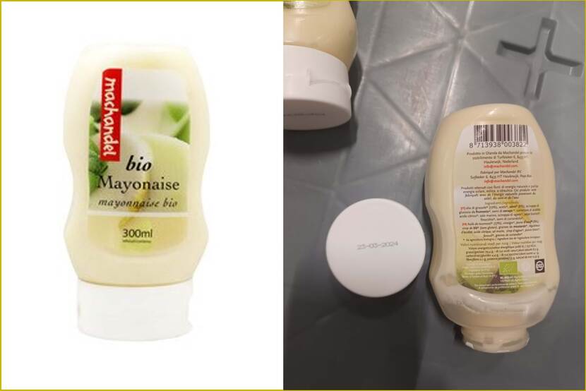 Veiligheidswaarschuwing Udea Mayonaise van Machandel (ei-, tarwe- (gluten-) en mosterdallergie)