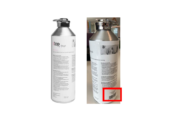 Veiligheidswaarschuwing aluminium kruik merk b-boo Prénatal