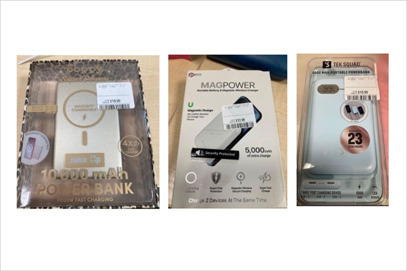 Veiligheidswaarschuwing diverse powerbanks TK Maxx