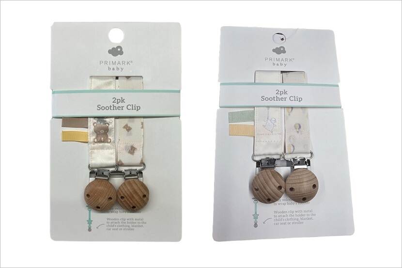 Veiligheidswaarschuwing fopspenen met clip Balloon en Baby Bear van Primark