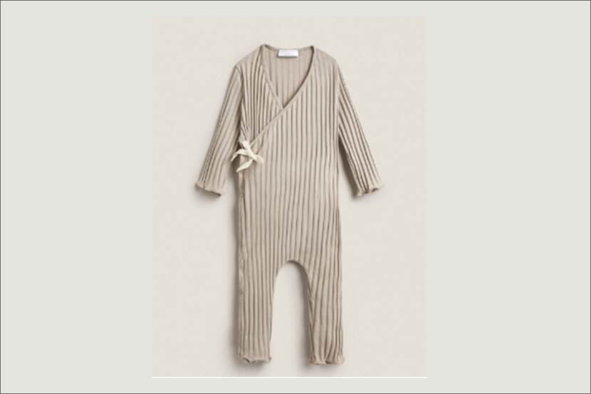 Veiligheidswaarschuwing kids newborn kruippakje rib van ZARA HOME