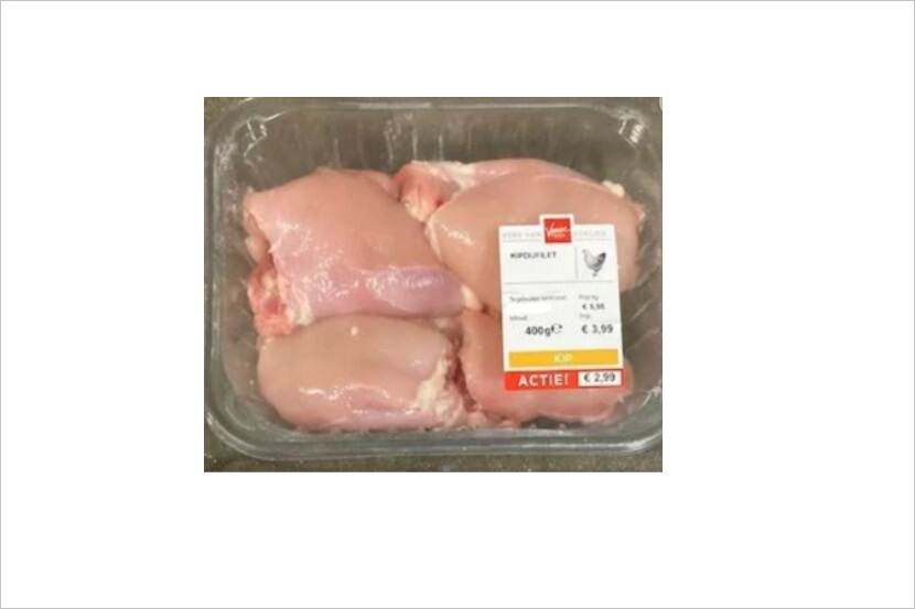 Veiligheidswaarschuwing kipdijfilet 400 gram van Vomar Voordeelmarkt